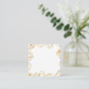 Create Your Own White Elegant Square Business Card