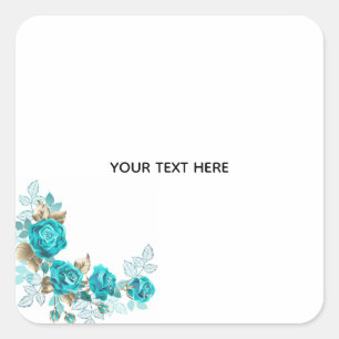 Create Your Own White Elegant Square Sticker