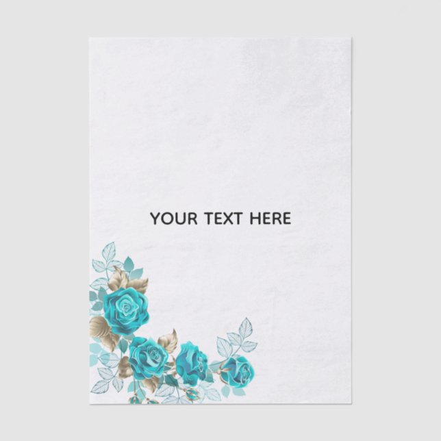 Create Your Own White Elegant Tissue Paper (Front)