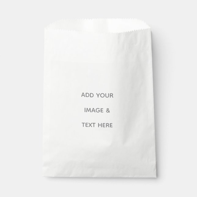 Create Your Own white  Favour Bag (Front)