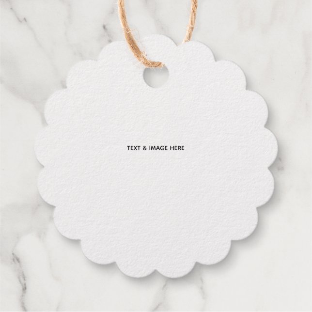 Create Your Own white Favour Tags (Back)
