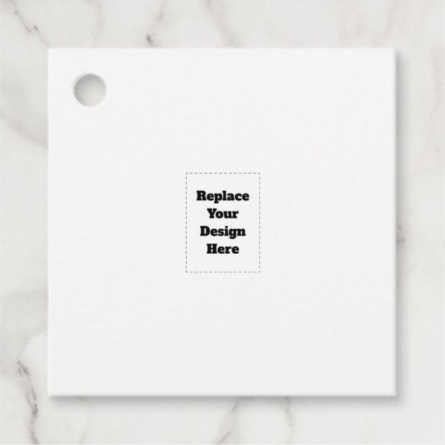 Create Your Own white  Favour Tags (Front)