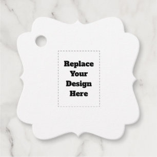Create Your Own white  Favour Tags