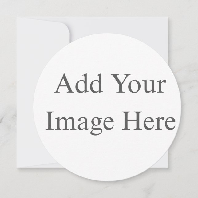 Create Your Own white Flat Save The Date Card (Front)