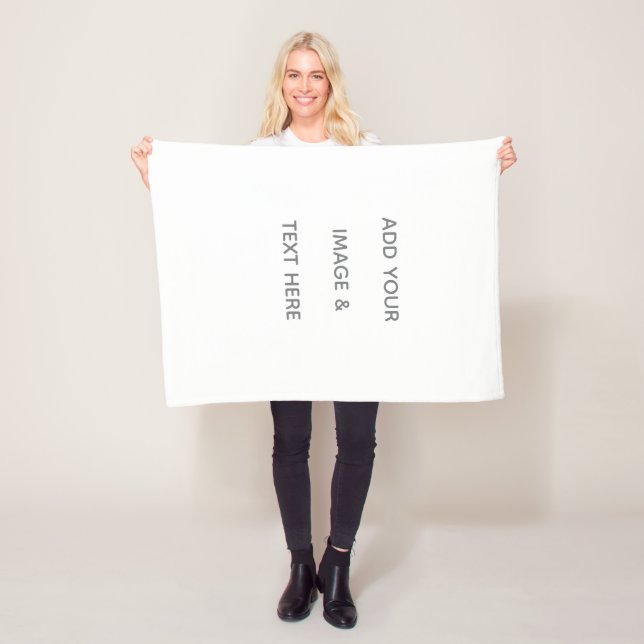 Create Your Own white  Fleece Blanket (In Situ)