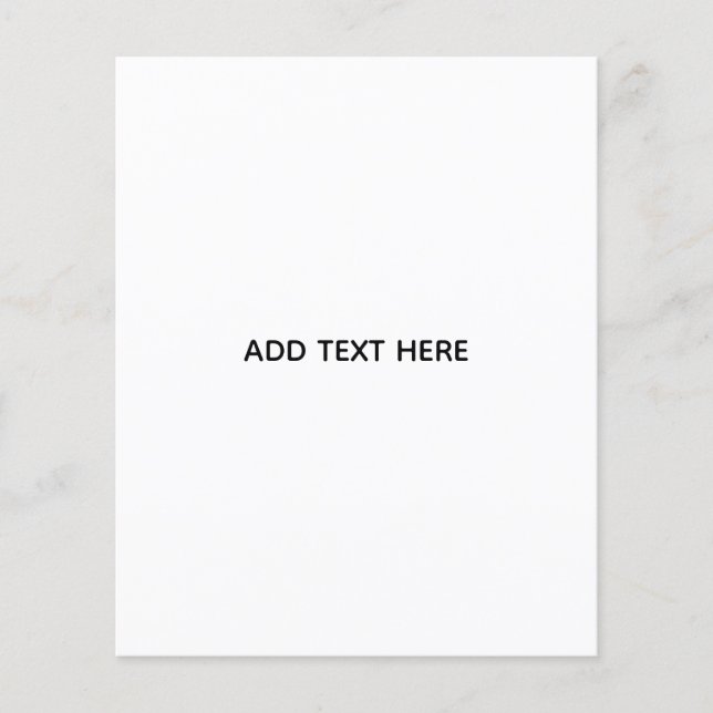 Create Your Own White  Flyer (Front)
