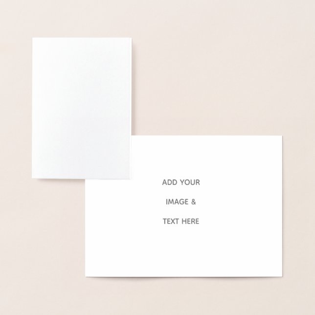 Create Your Own white  Foil Card (Display)
