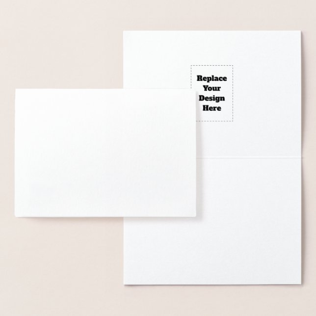 Create Your Own white  Foil Card (Display)
