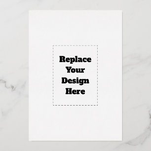 Create Your Own white Foil Holiday Card