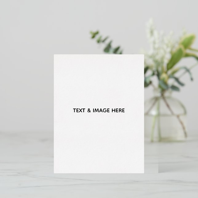 Create Your Own white Foil Holiday Postcard (Standing Front)