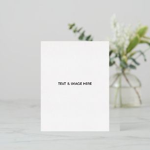 Create Your Own white Foil Invitation Postcard
