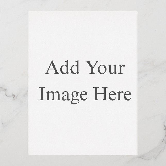 Create Your Own white Foil Invitation Postcard (Front)