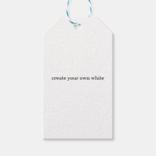create your own white  gift tags