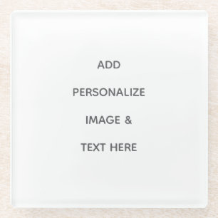 Create Your Own white Glass Coaster