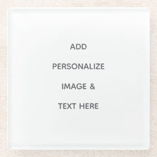 Create Your Own white Glass Coaster
