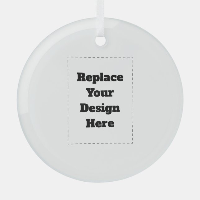 Create Your Own white  Glass Tree Decoration (Front)