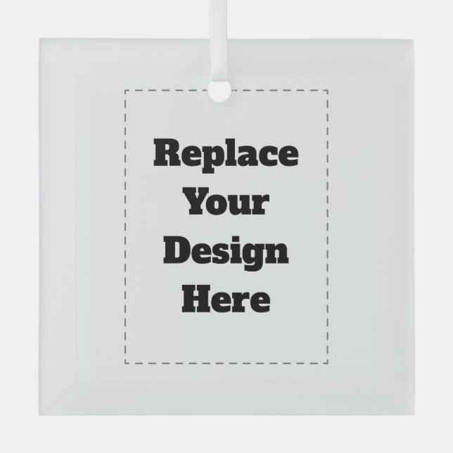 Create Your Own white  Glass Tree Decoration (Front)