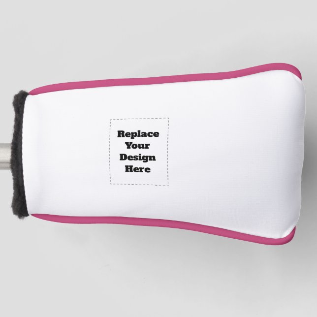 Create Your Own white  Golf Head Cover (Front)