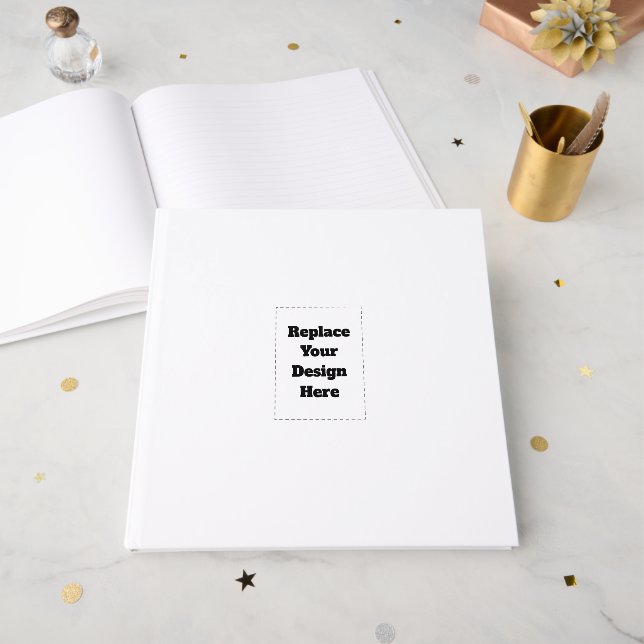 Create Your Own white  Guest Book (Front Open)