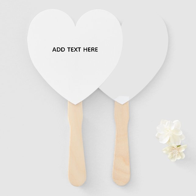 Create Your Own White  Hand Fan (Front and Back)