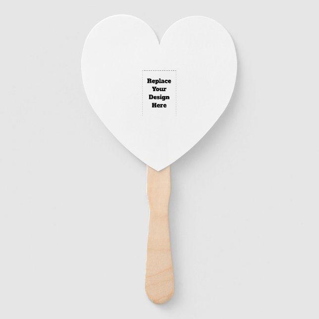 Create Your Own white  Hand Fan (Front)