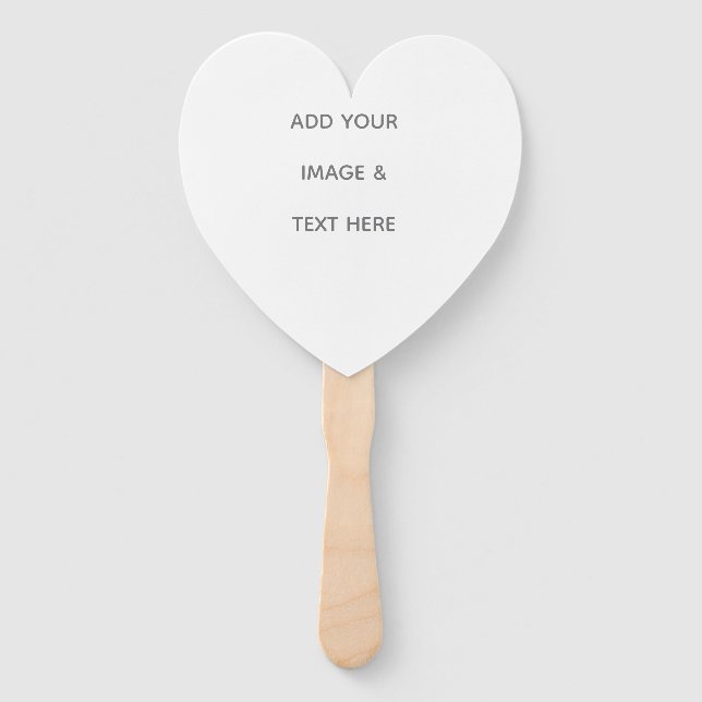 Create Your Own white  Hand Fan (Front)