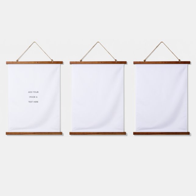 Create Your Own white  Hanging Tapestry (Triple)