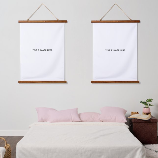 Create Your Own white Hanging Tapestry (Bedroom)