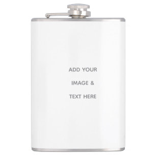 Create Your Own white  Hip Flask