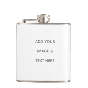 Create Your Own white  Hip Flask