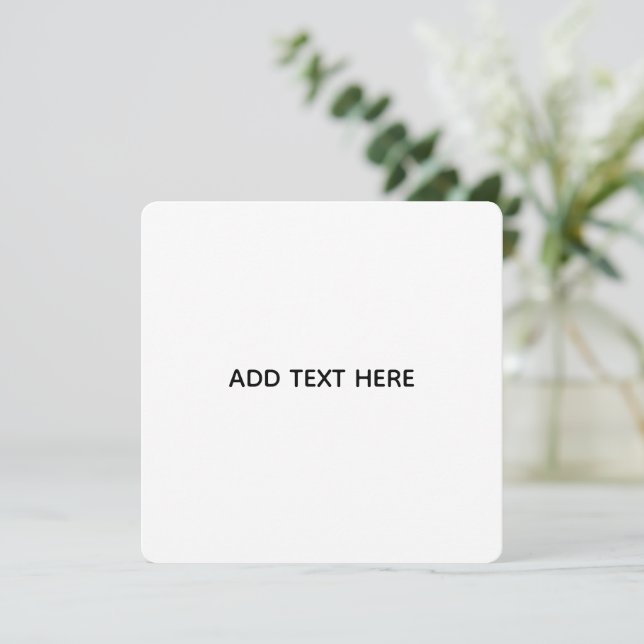 Create Your Own White  Holiday Card (Standing Front)