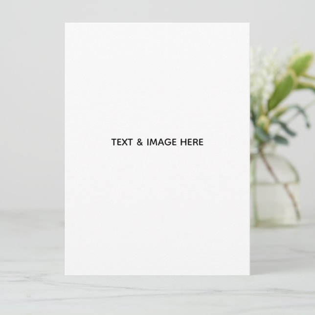 Create Your Own white Holiday Card (Standing Front)