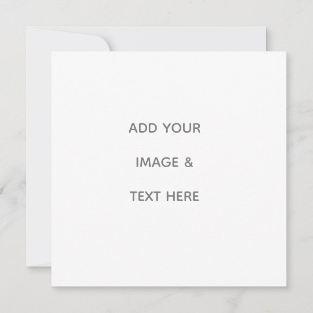 Create Your Own white  Holiday Card (Front)