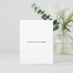 create your own white holiday postcard