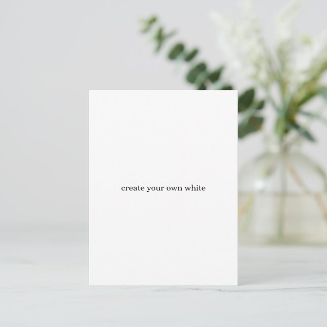 create your own white  holiday postcard (Standing Front)
