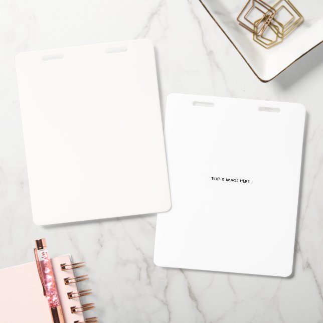 Create Your Own white ID Badge (Office)