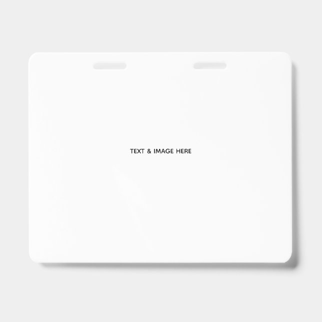 Create Your Own white ID Badge (Back)