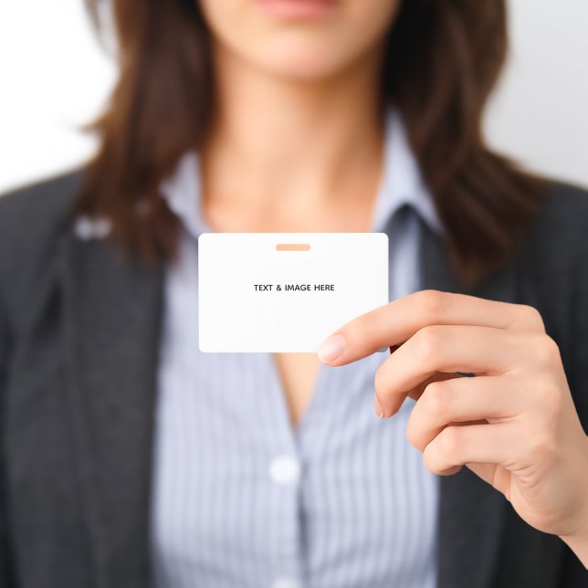 Create Your Own white ID Badge (Presented)