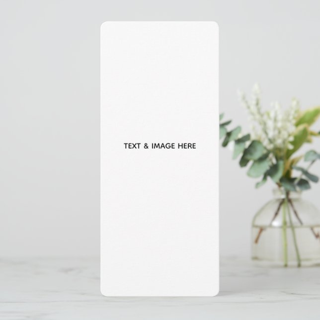 Create Your Own white Invitation (Standing Front)