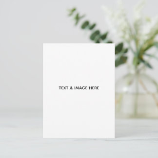 Create Your Own white Invitation Postcard