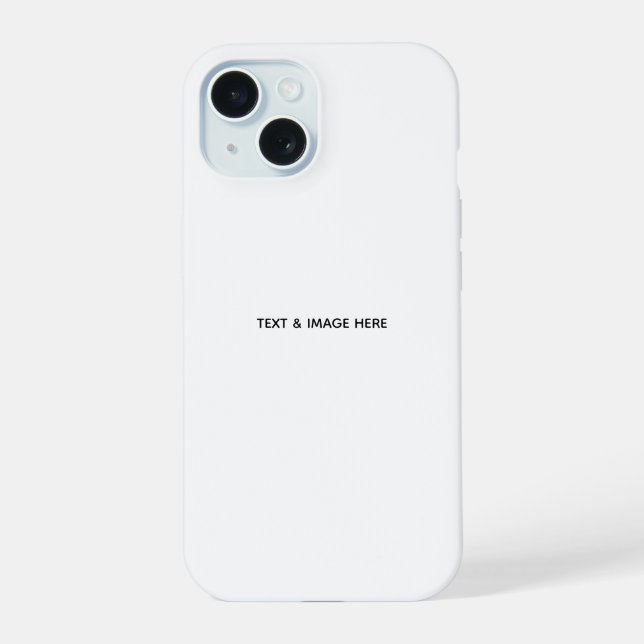 Create Your Own white iPhone 15 Case (Back)