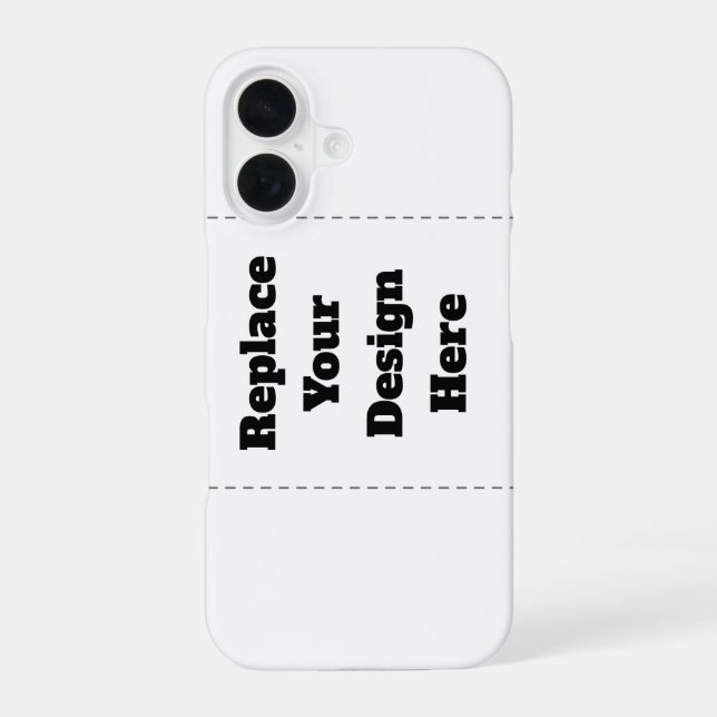Create Your Own white  iPhone 16 Case (Back)
