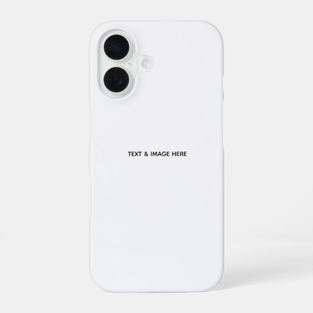 Create Your Own white iPhone 16 Case (Back)