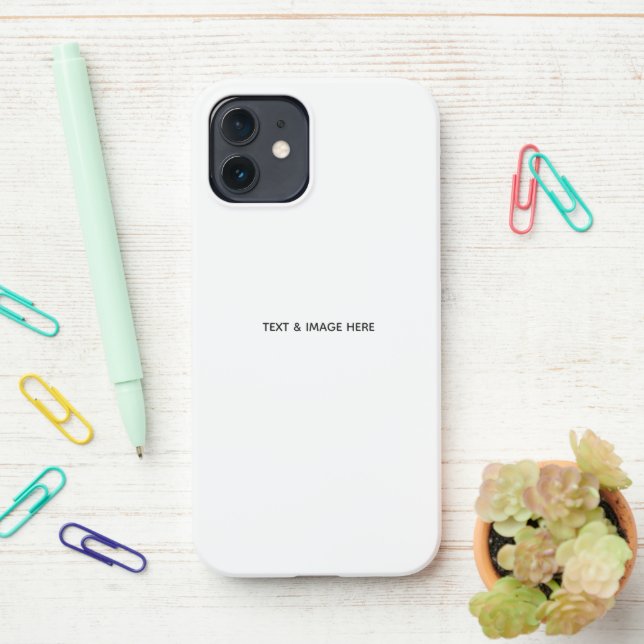 Create Your Own white iPhone Case (On Desk)