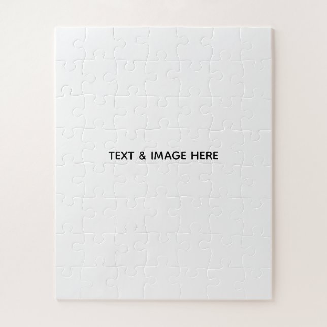 Create Your Own white Jigsaw Puzzle (Vertical)