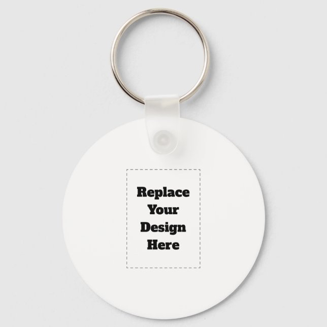 Create Your Own white  Key Ring (Front)