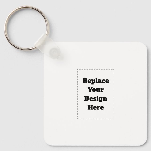 Create Your Own white  Key Ring (Front)