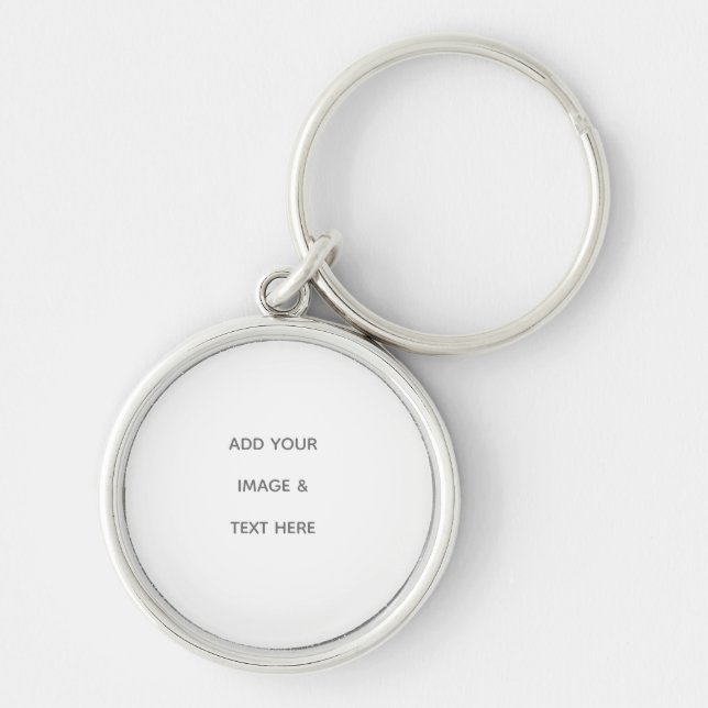 Create Your Own white  Key Ring (Front)