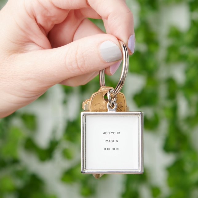 Create Your Own white  Key Ring (Hand)