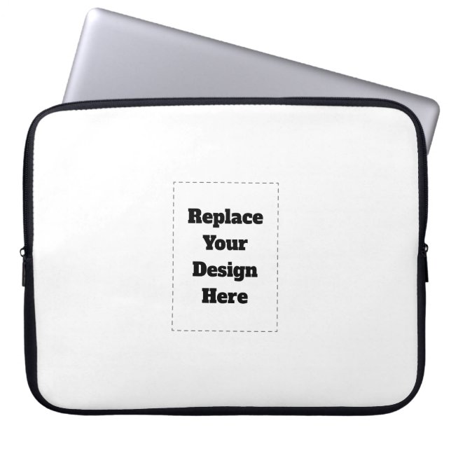 Create Your Own white  Laptop Sleeve (Front)